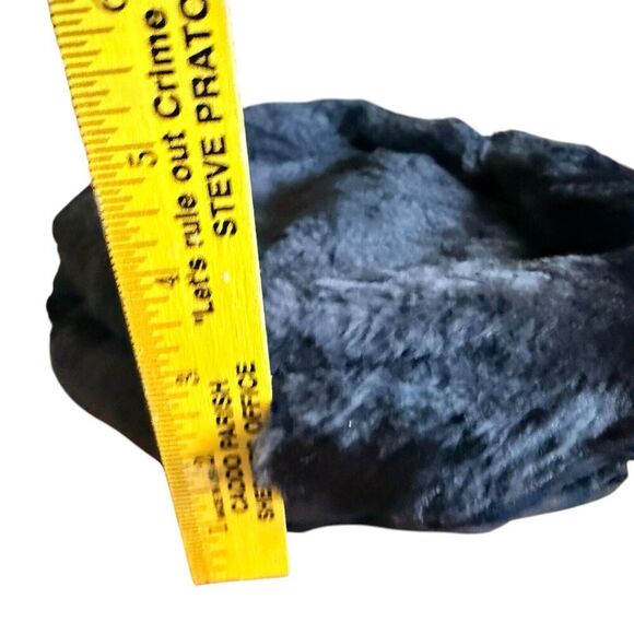 Vintage‎ Faux Fur Pillbox Hat Bow Union Made 1950's/60's Glam Aubrey Hepburn - Picture 8 of 8